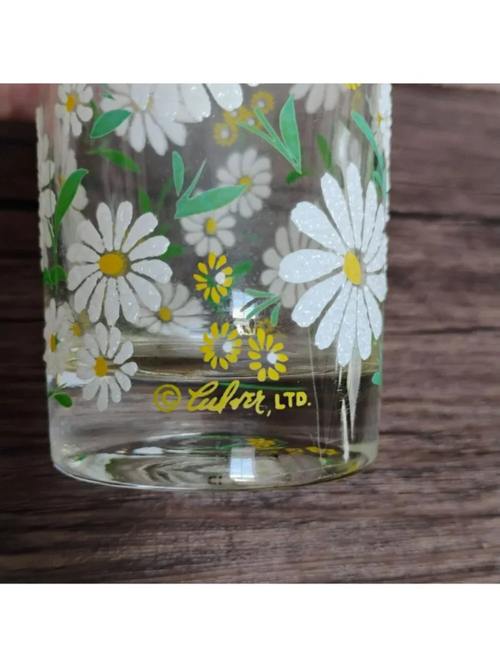 Vintage Culver Daisy Glass Tumblers Set of 4, Mid Century Modern Flower Power